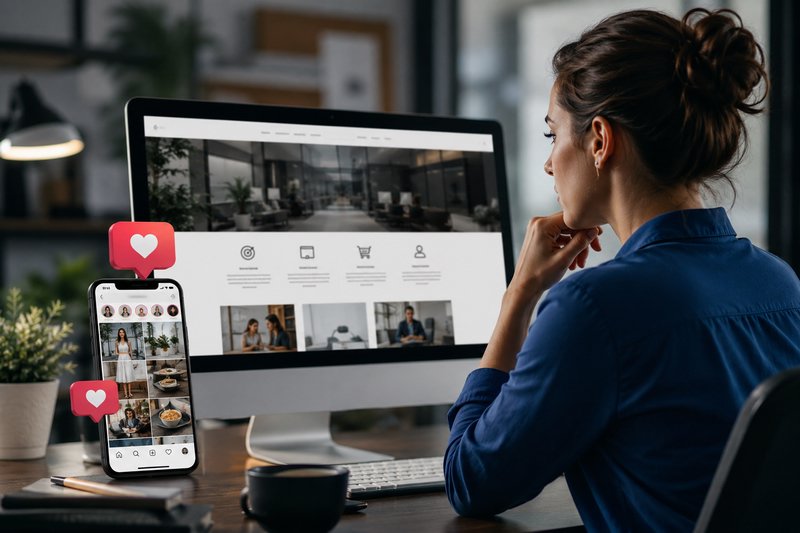 Instagram sozinho é suficiente para sua empresa? Entenda por que o site continua sendo essencial