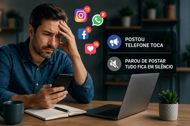 Só consigo clientes quando posto nas redes sociais